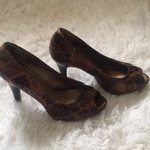 Snake Print Heels